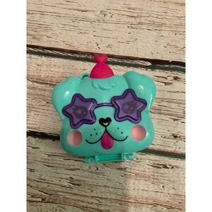 Mattel Polly Pocket Corgi Birthday Party Compact Teal Dog Star Glasses Toy